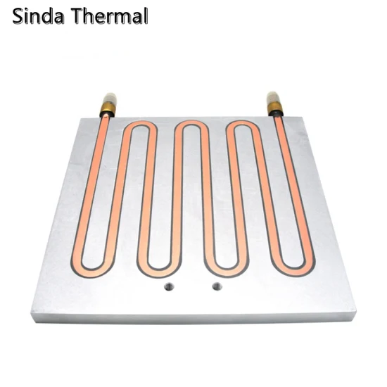 Customized Aluminum CNC Plate Copper Tube Water Cooled Heat Sink for Electronics