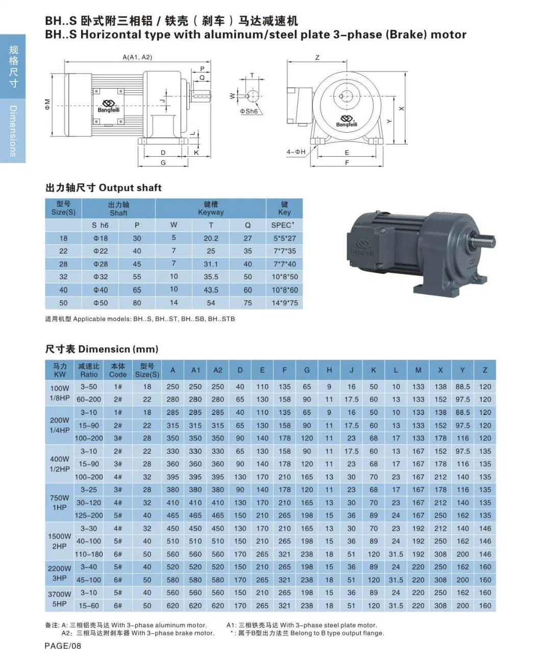 CH CV Small Gear Reduction Motor for Lamina Tor Machine of Packing and Printing Field